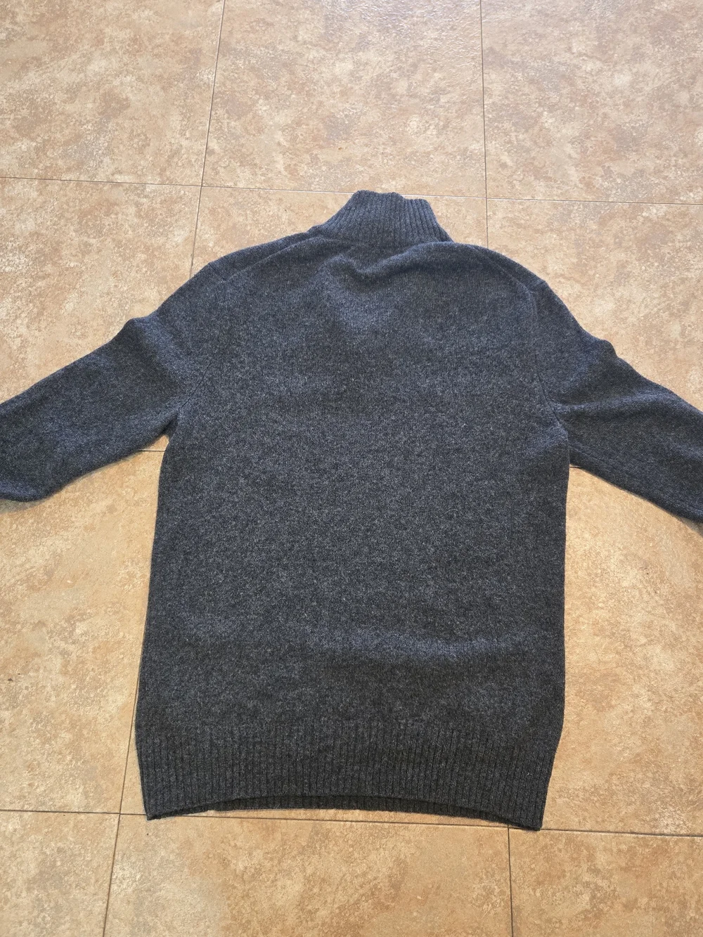 J. Crew Men’s Dark Charcoal Zip-Up Sweater